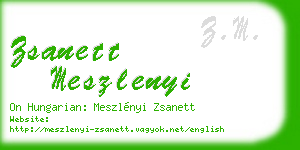 zsanett meszlenyi business card